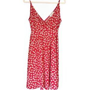 Red floral Dress - Small